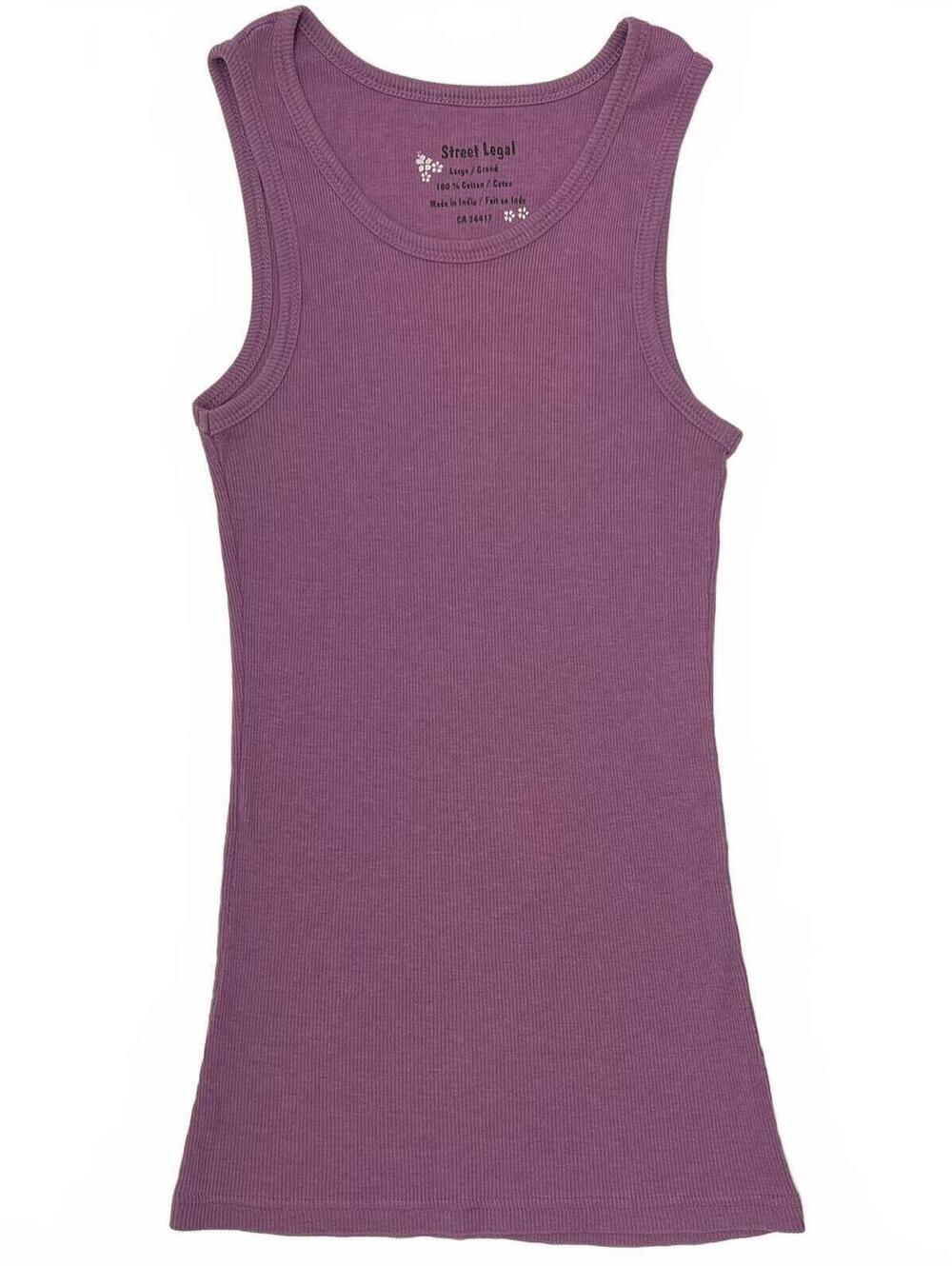 Y2K Street Legal Pink Ribbed Cotton Tank Top Small Med 2000s Full Length Tank